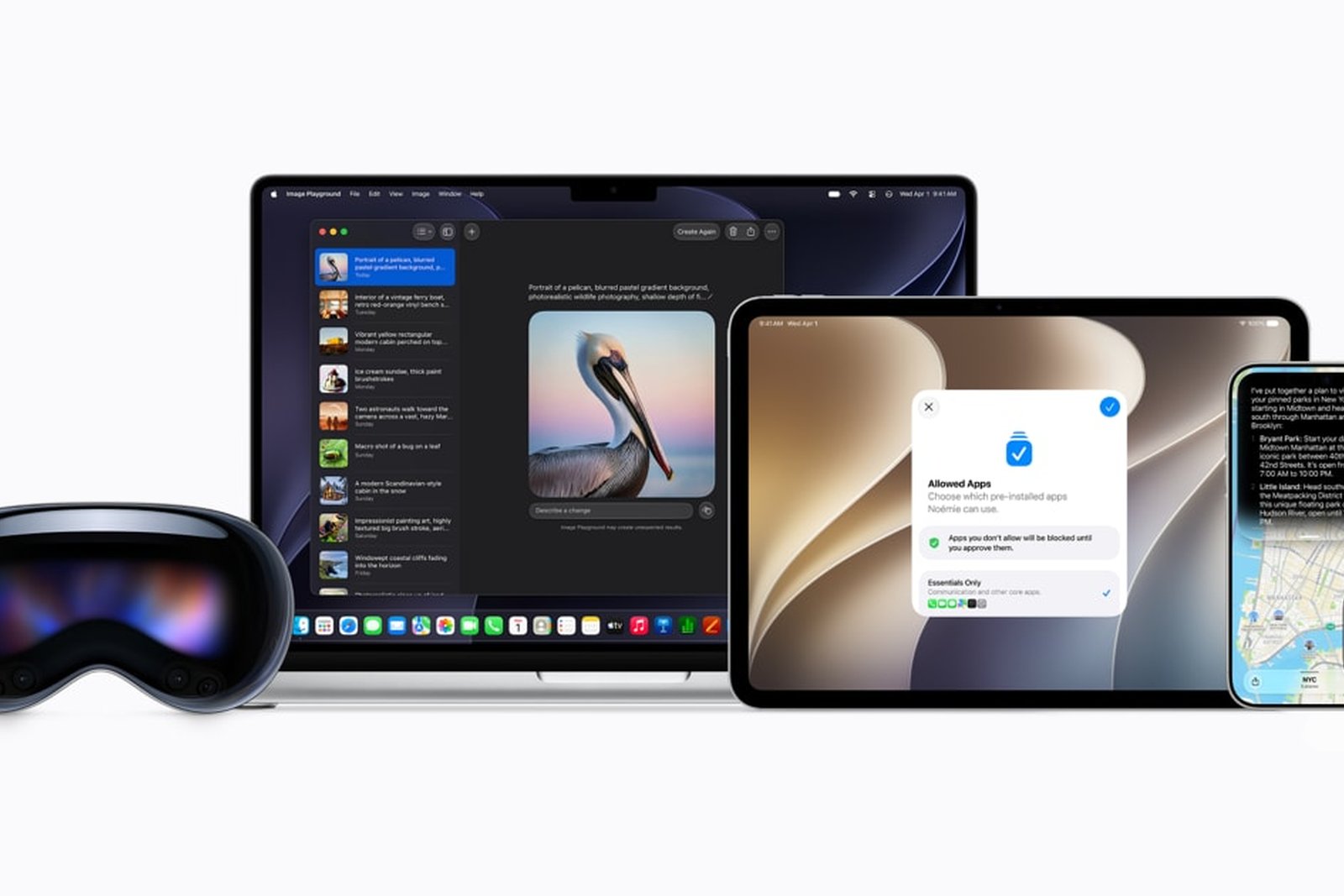 Apple's artwork for the OS 27 updates and Siri AI announcement