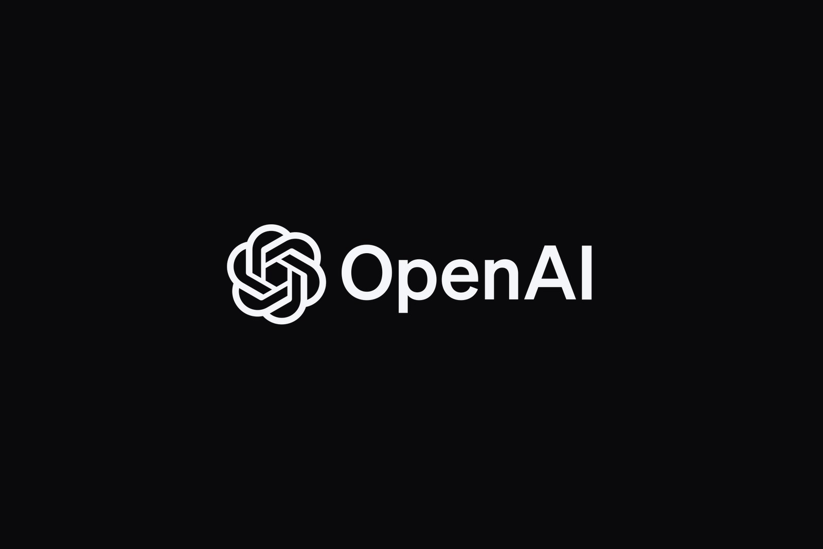 OpenAI logo on a dark background